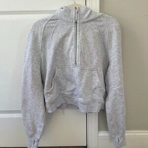 VGUC Lululemon scuba oversized half zip in heathered gray